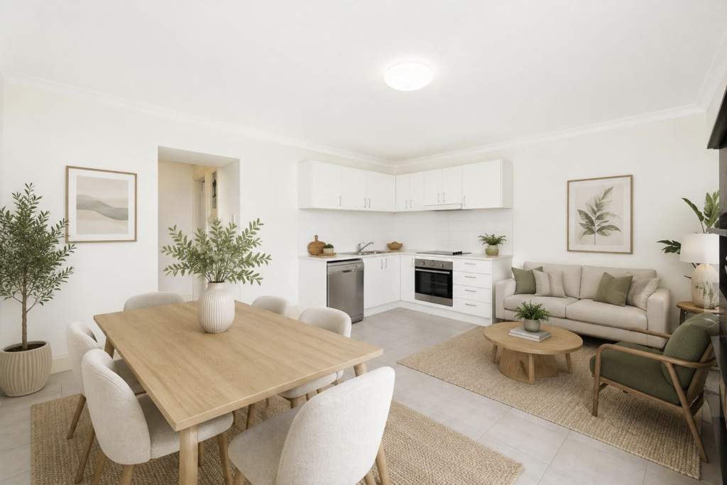 Unit 7 29 Croydon St living room AI